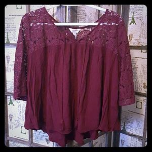 🌻EUC Lace Boho Top